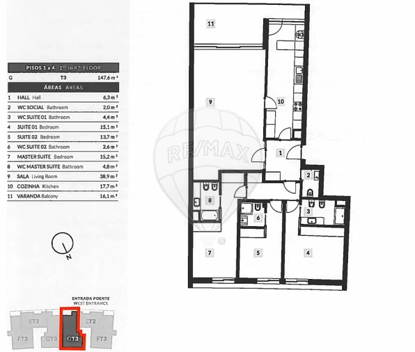 Apartamento T3 para Venda em Lordelo do Ouro e Massarelos Foto 23