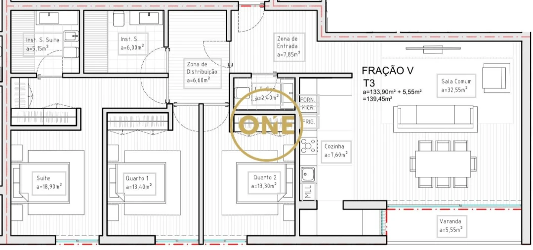 Apartamento T3 para Venda em Brufe Foto 13