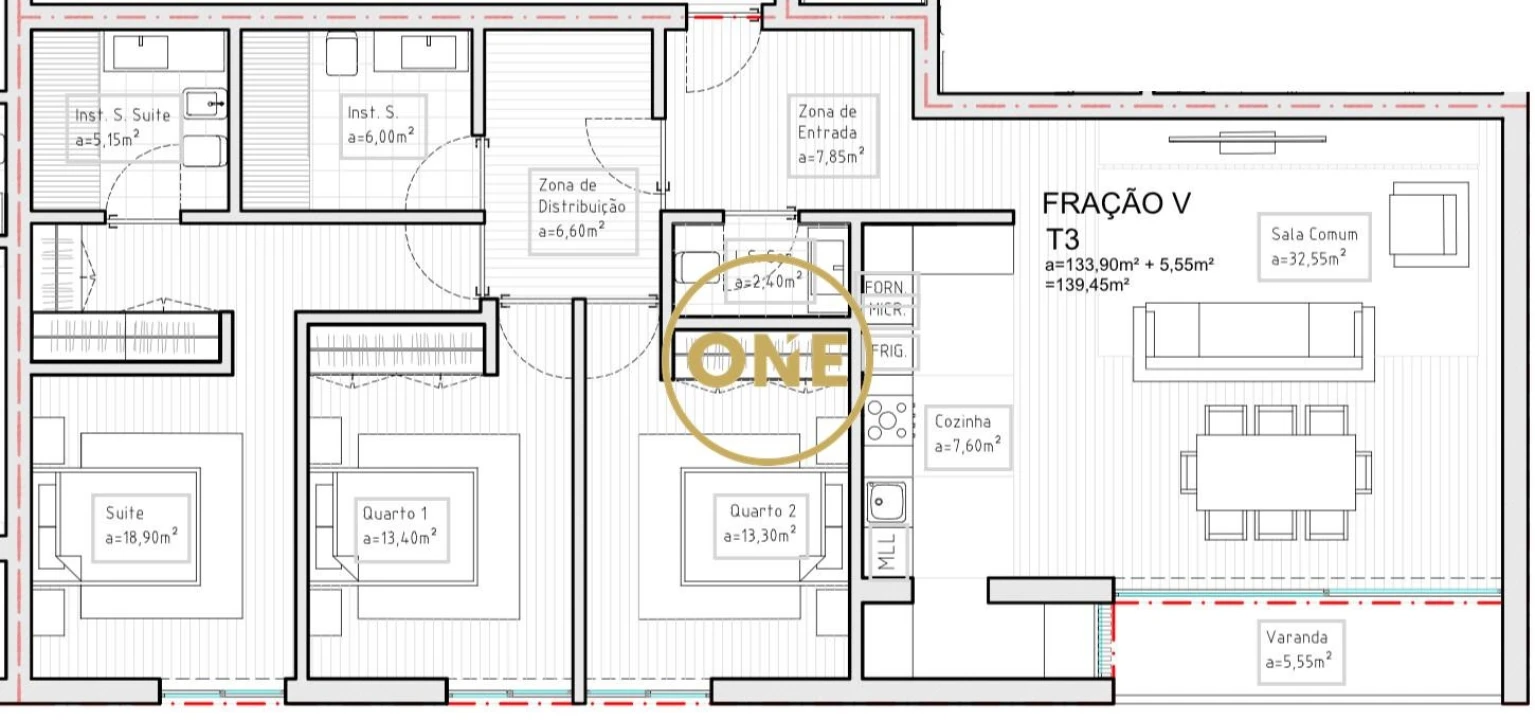 Apartamento T3 para Venda em Brufe Foto 13