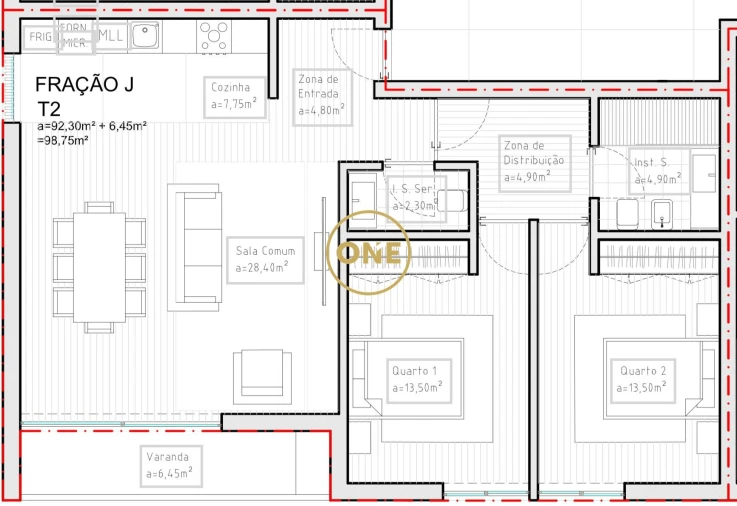 Apartamento T2 para Venda em Brufe Foto 13