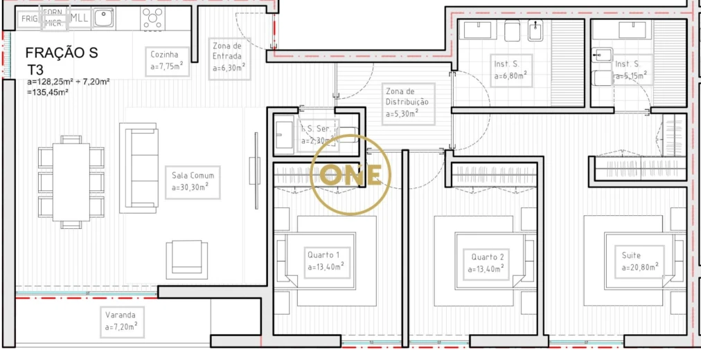 Apartamento T3 para Venda em Brufe Foto 13