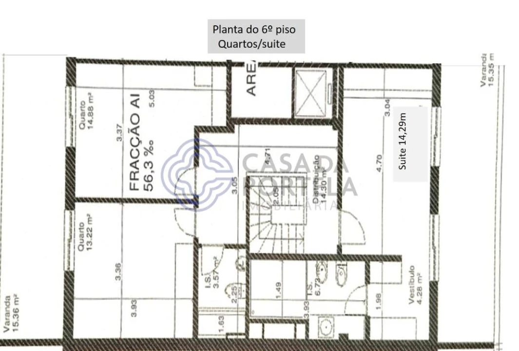 Apartamento T5 para Venda em Mafamude e Vilar do Paraíso Planta 2