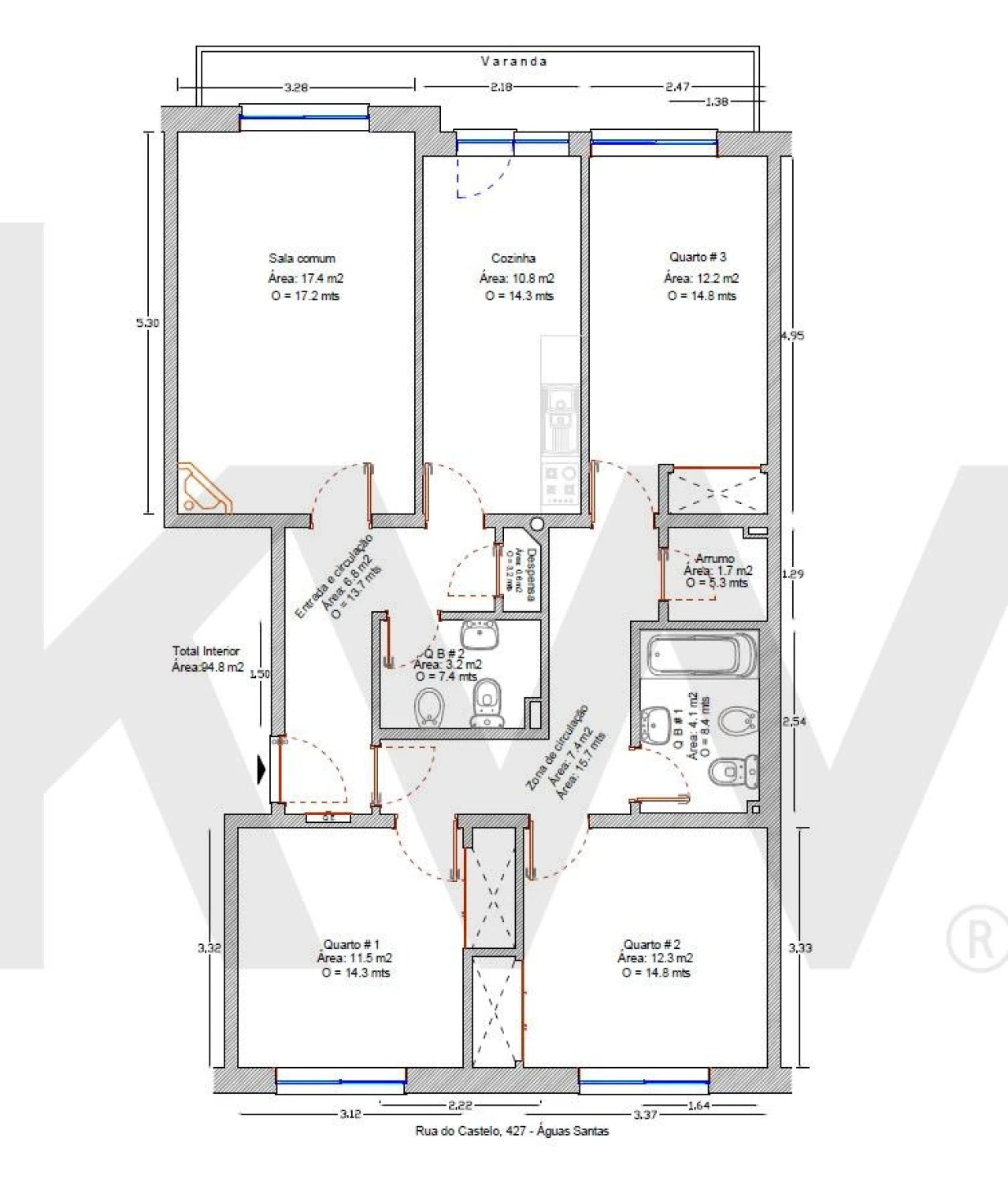 Apartamento T3 para Venda em Aguas Santas Foto 22