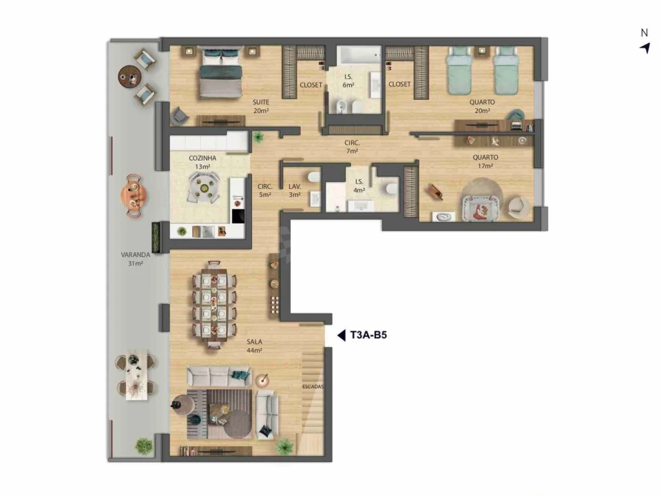 Apartamento T3 para Venda em Póvoa de Santa Iria e Forte da Casa Foto 28