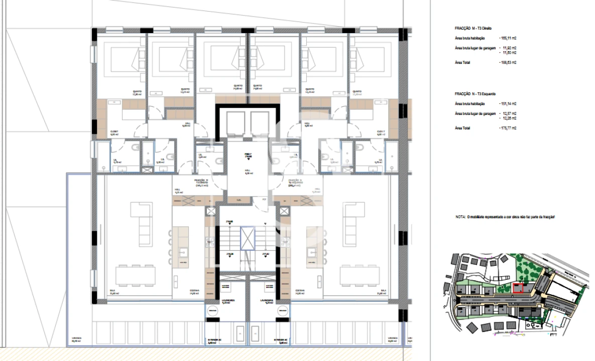 Apartamento T3 para Venda em Nogueira, Fraião e Lamaçães Foto 15