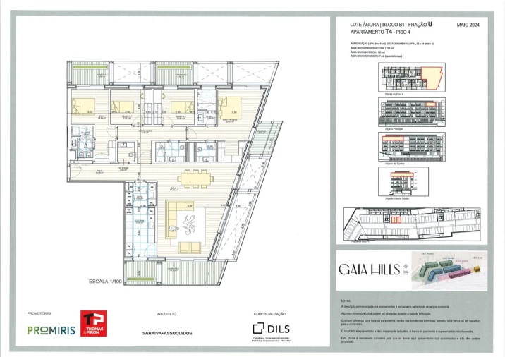 Apartamento T4 para Venda em Santa Marinha e São Pedro da Afurada Planta 1