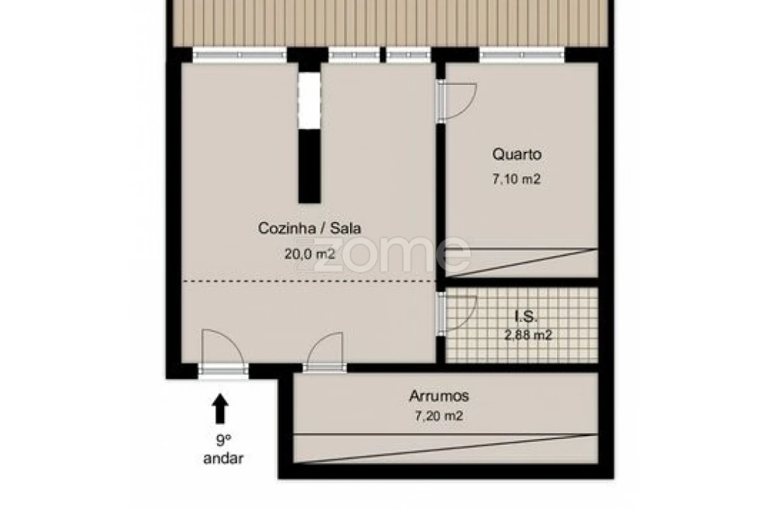 Apartamento T2 para Arrendamento em Avenidas Novas Foto 22