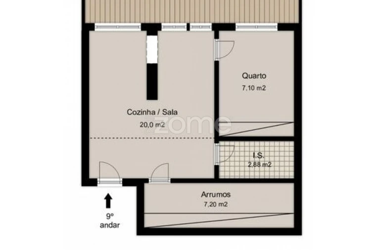 Apartamento T2 para Arrendamento em Avenidas Novas Foto 22