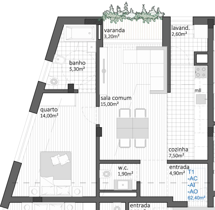 Apartamento T1 para Venda em Baguim do Monte (Rio Tinto) Foto 19