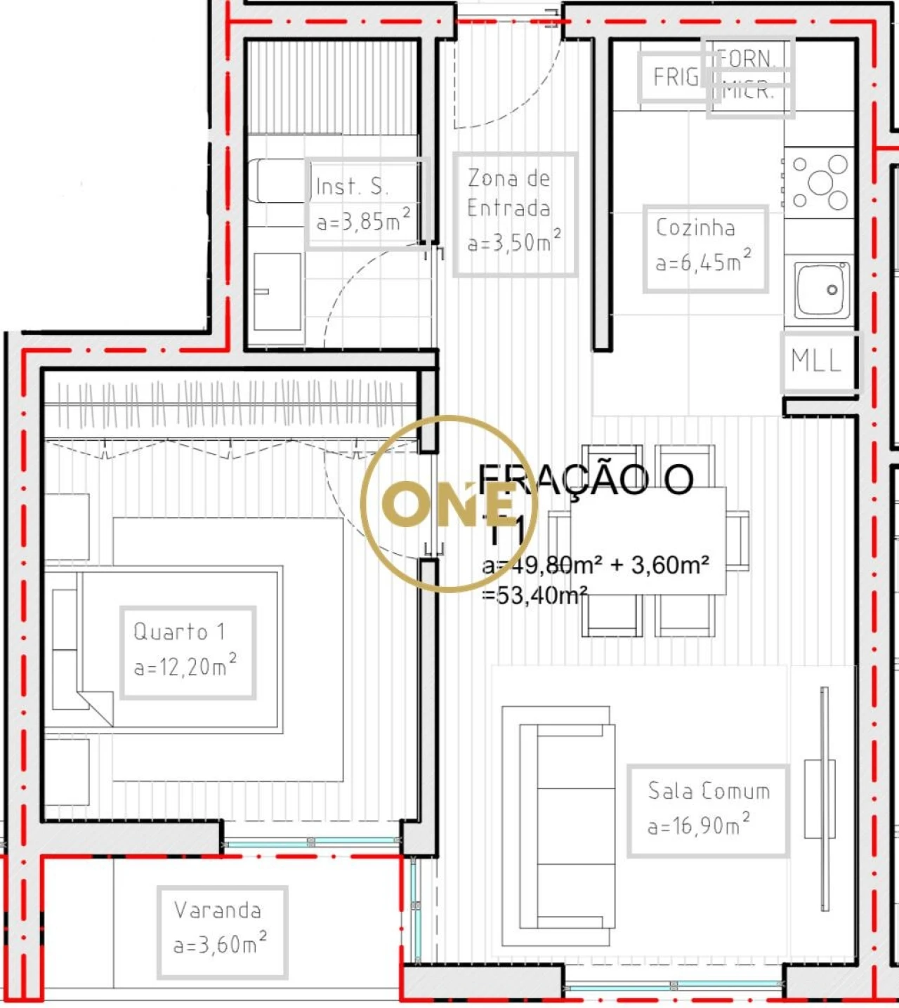 Apartamento T1 para Venda em Brufe Foto 13