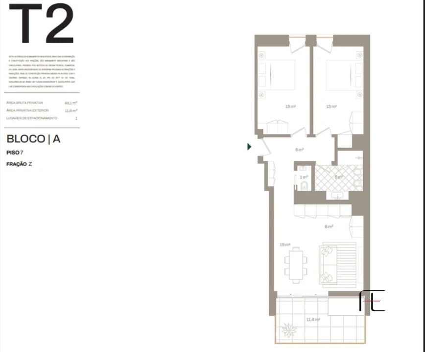 Apartamento T2 para Venda em Santa Marinha e São Pedro da Afurada Foto 10