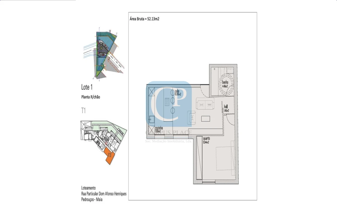 Apartamento T1 para Venda em Pedrouços Foto 9