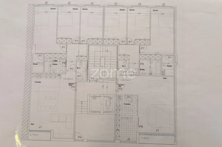 Apartamento T3 para Venda em Braga (São José de São Lázaro e São João do Souto) Planta 1