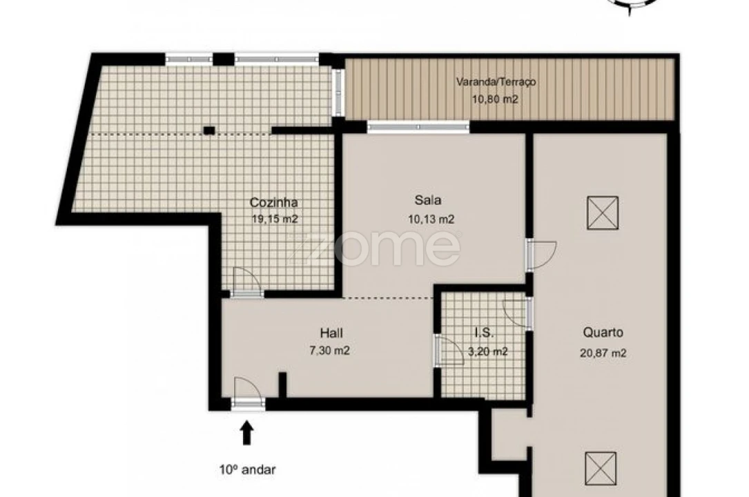 Apartamento T1 para Arrendamento em Avenidas Novas Foto 19