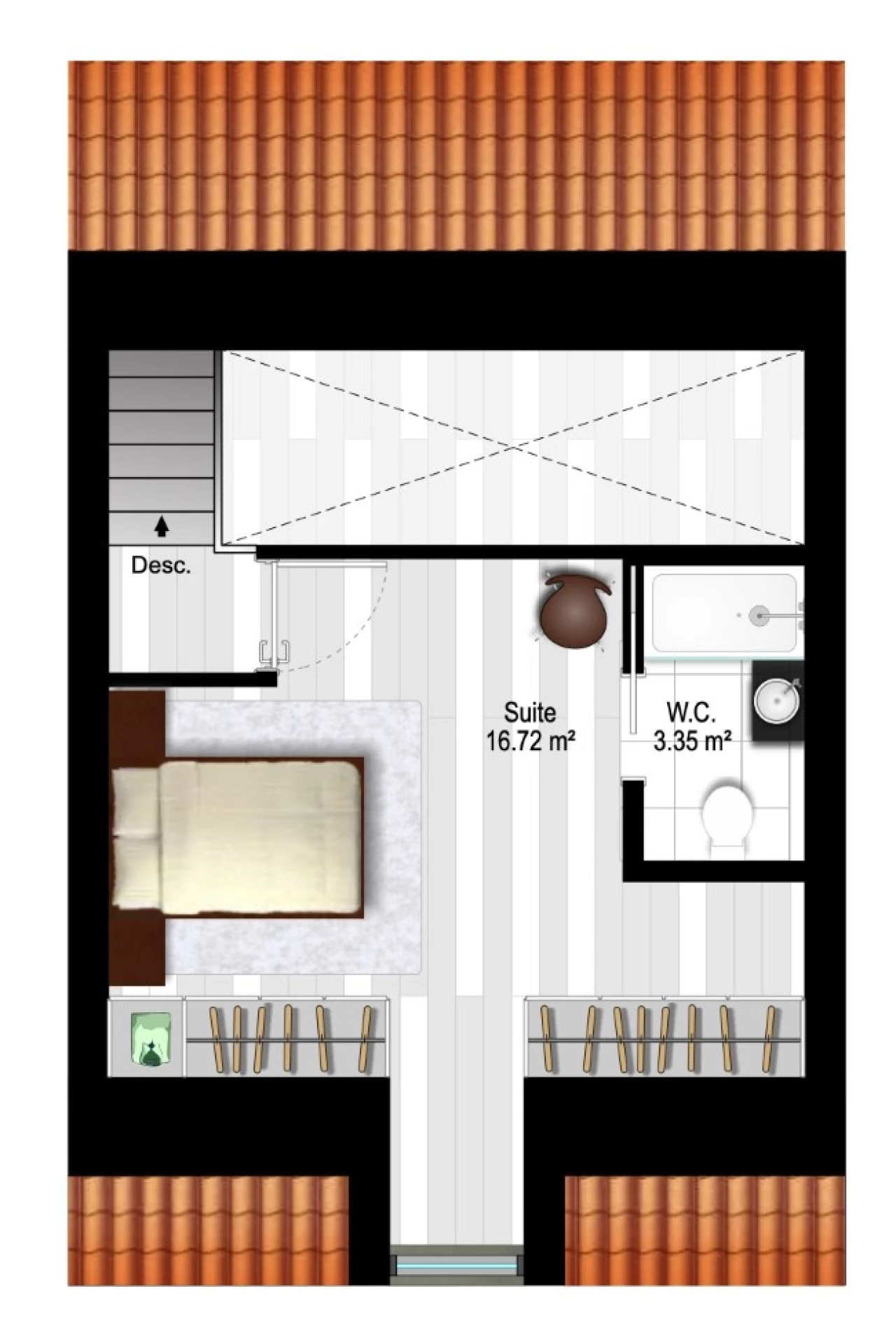 Apartamento T2 para Venda em Glória e Vera Cruz Planta 2