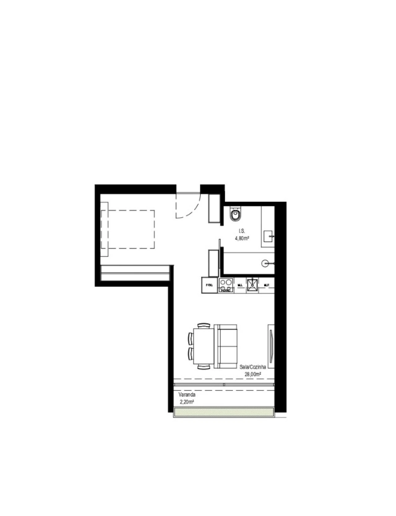 Apartamento T1 para Venda em Ramalde Foto 14