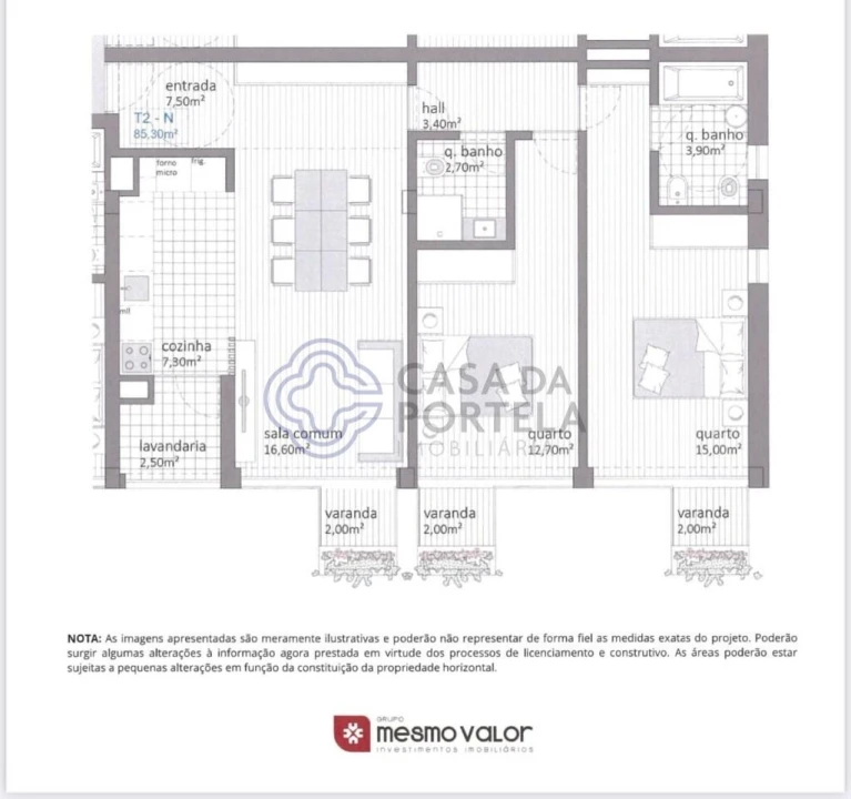 Apartamento T2 para Venda em Custóias, Leça do Balio e Guifões Foto 18