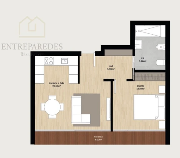 Apartamento T1 para Venda em Silvalde Foto 17