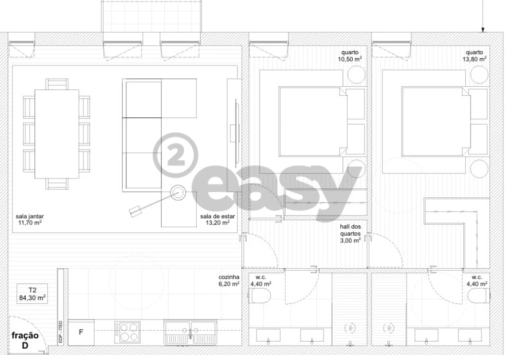 Apartamento T2 para Venda em Tamel (São Verissimo) Foto 6