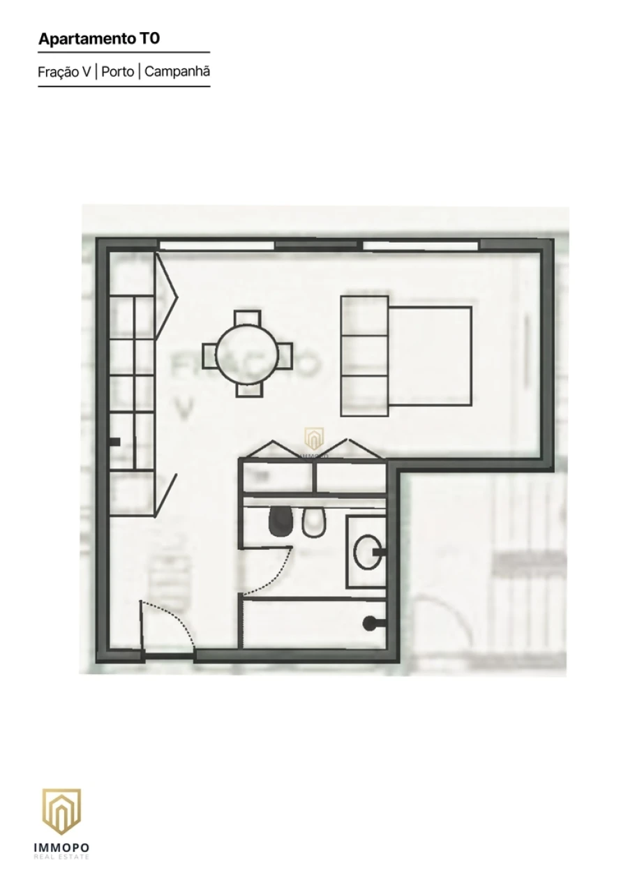 Apartamento T0 para Venda em Campanhã Planta 1