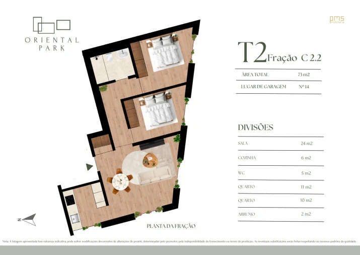 Apartamento T2 para Venda em Campanhã Planta 1