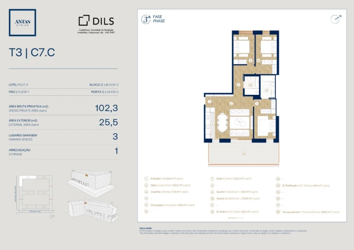 Apartamento T3 para Venda em Campanhã Planta 1