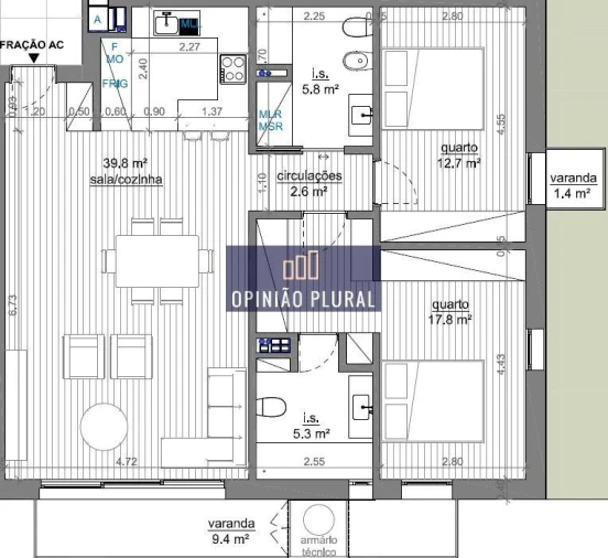 Apartamento T2 para Venda em Avintes Foto 18