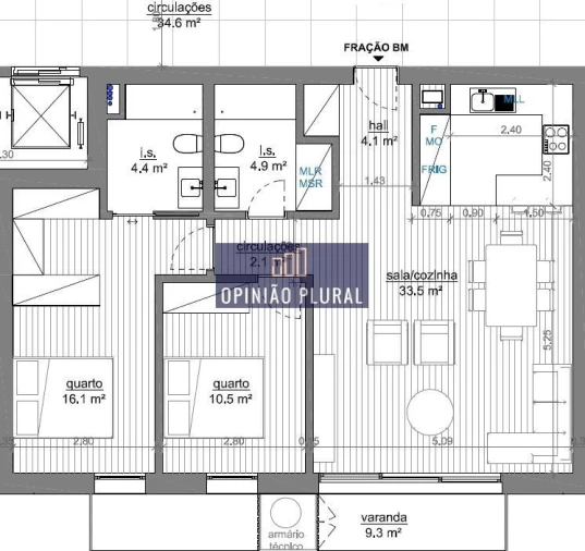 Apartamento T2 para Venda em Avintes Foto 18