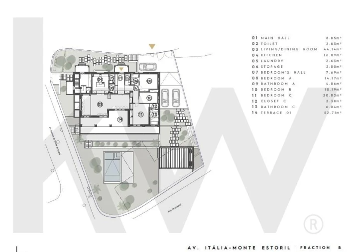 Apartamento T3 para Venda em Cascais e Estoril Planta 1