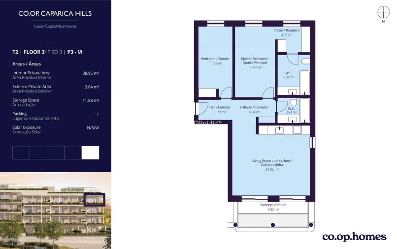 Apartamento T2 para Venda em Costa da Caparica Foto 22