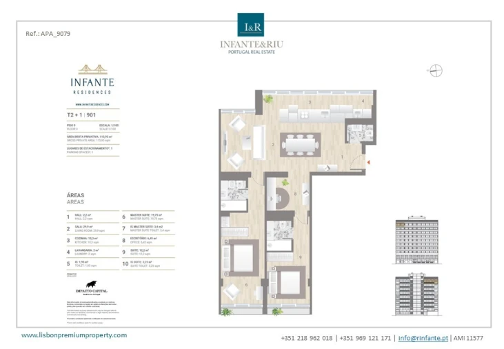 Apartamento T2 para Venda em Estrela Planta 1