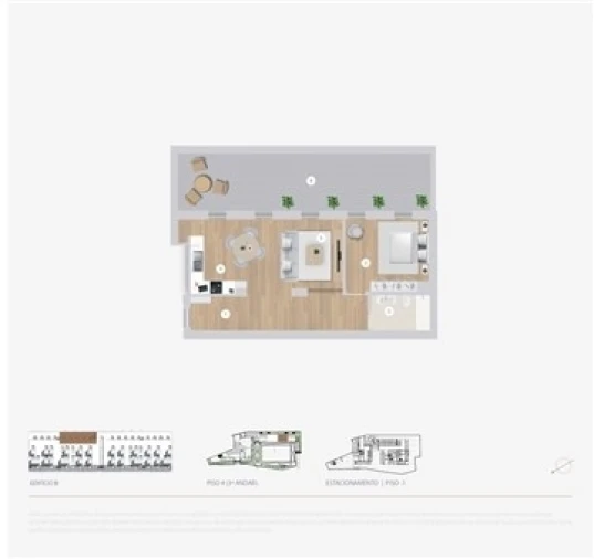 Apartamento T1 para Venda em Cedofeita, Santo Ildefonso, Sé, Miragaia, São Nicolau e Vitória Planta 1