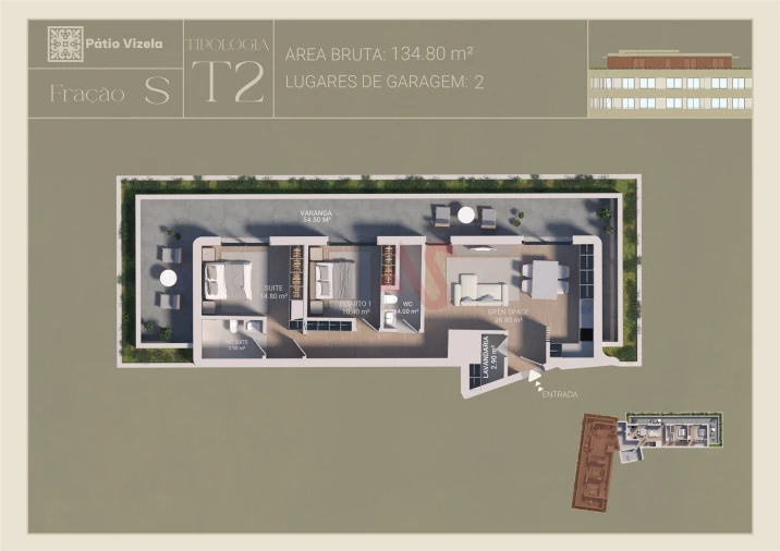 Apartamento T2 para Venda em Caldas de Vizela (São Miguel e São João) Foto 25