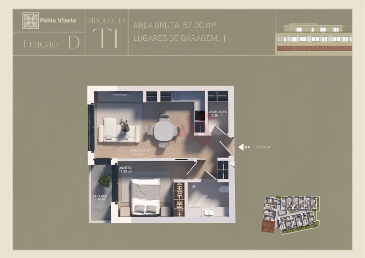 Apartamento T1 para Venda em Caldas de Vizela (São Miguel e São João) Foto 22