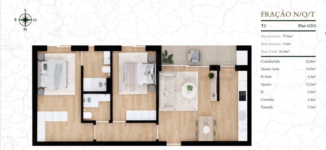 Apartamento T2 para Venda em Glória e Vera Cruz Foto 31