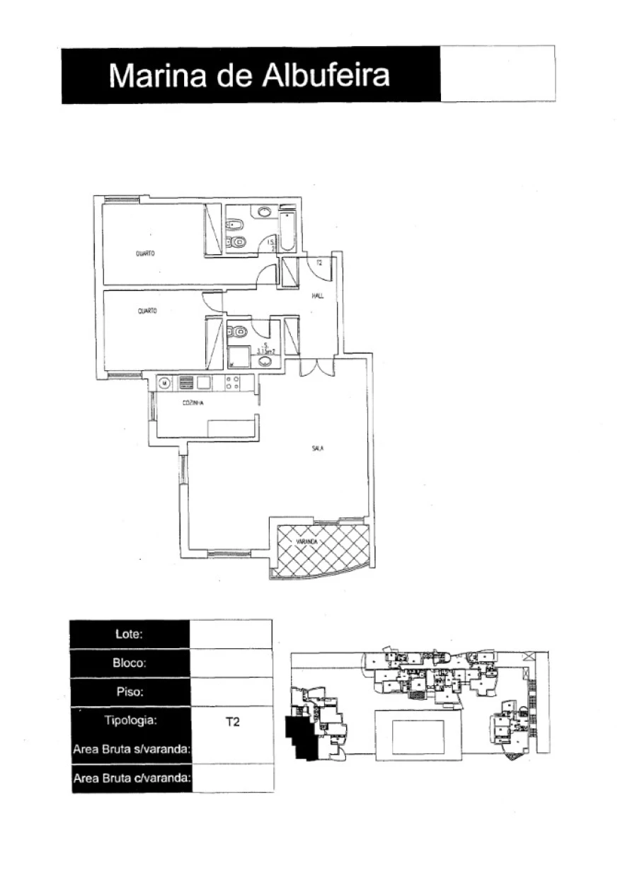 Apartamento T2 para Venda em Albufeira e Olhos de Água Planta 1