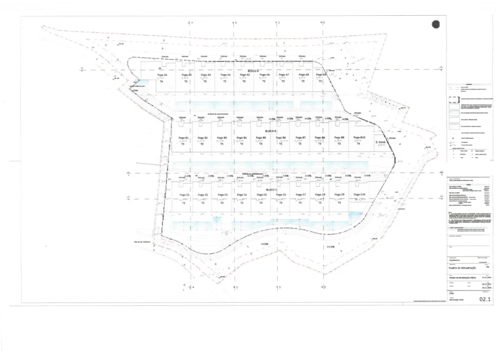 Terreno P/ Prédio para Venda em Albufeira e Olhos de Água Planta 4