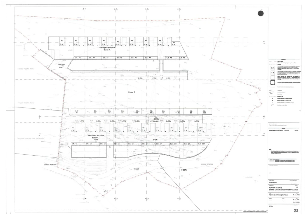 Terreno P/ Prédio para Venda em Albufeira e Olhos de Água Planta 5