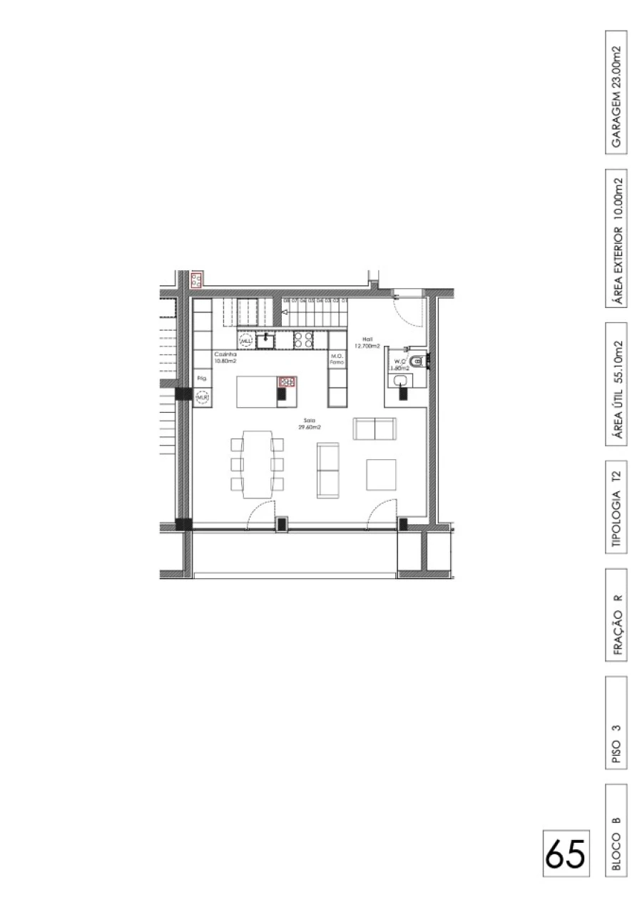 Apartamento T2 para Venda em Arca e Ponte de Lima Planta 1
