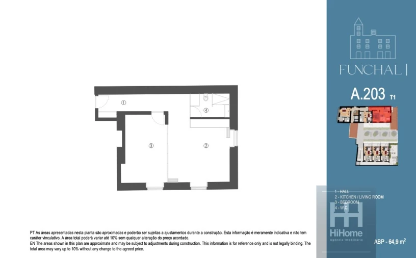 Apartamento T1 para Venda em Funchal (São Pedro) Foto 25