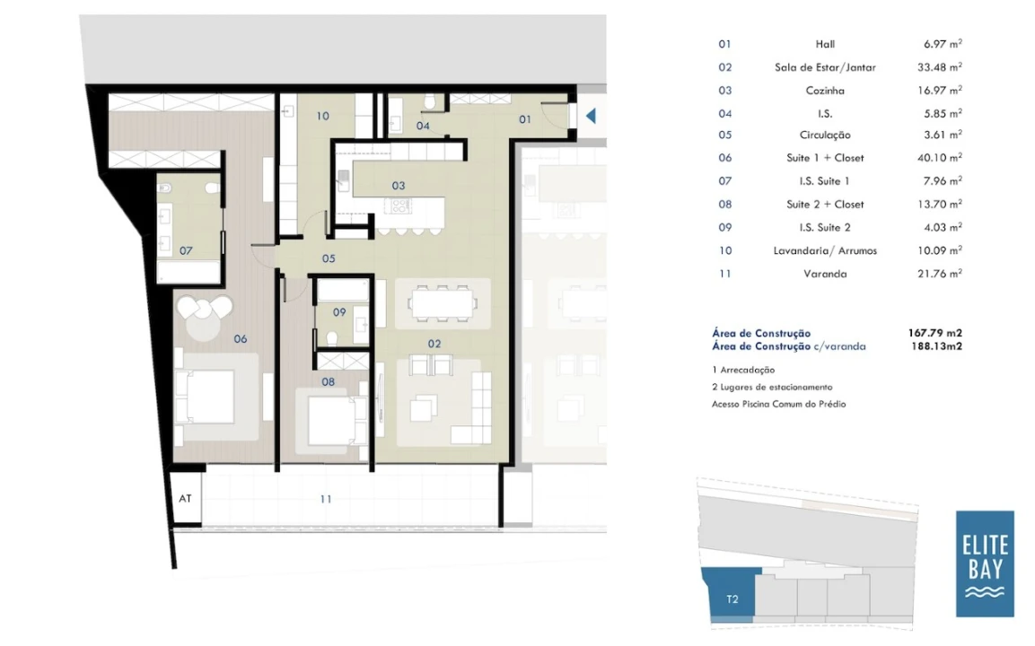 Apartamento T2 para Venda em Camara de Lobos Planta 2