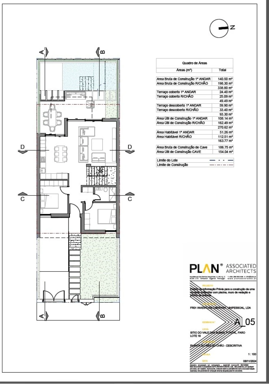 Moradia T4 para Venda em Montenegro Planta 1