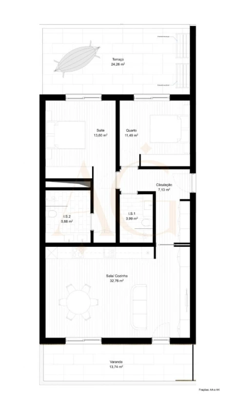 Apartamento T2 para Venda em Portimão