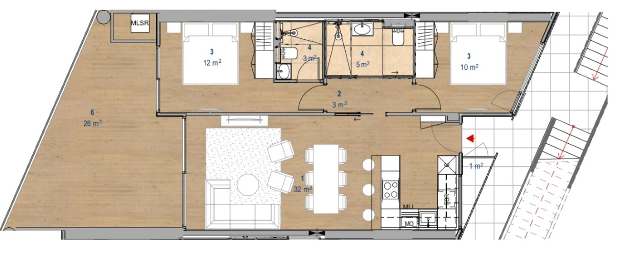 Apartamento T2 para Venda em Albufeira e Olhos de Água Planta 1