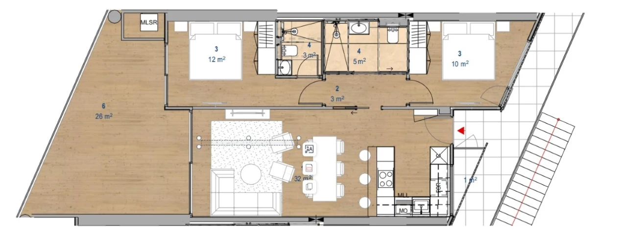 Apartamento T2 para Venda em Albufeira e Olhos de Água Planta 1