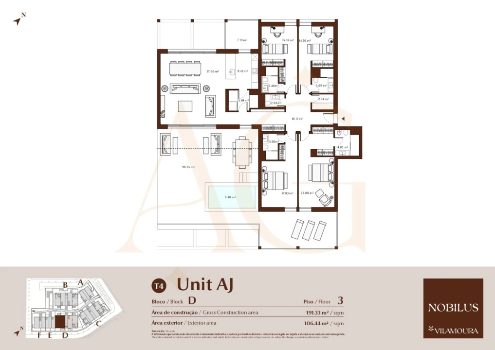 Apartamento T4 para Venda em Quarteira Foto 24