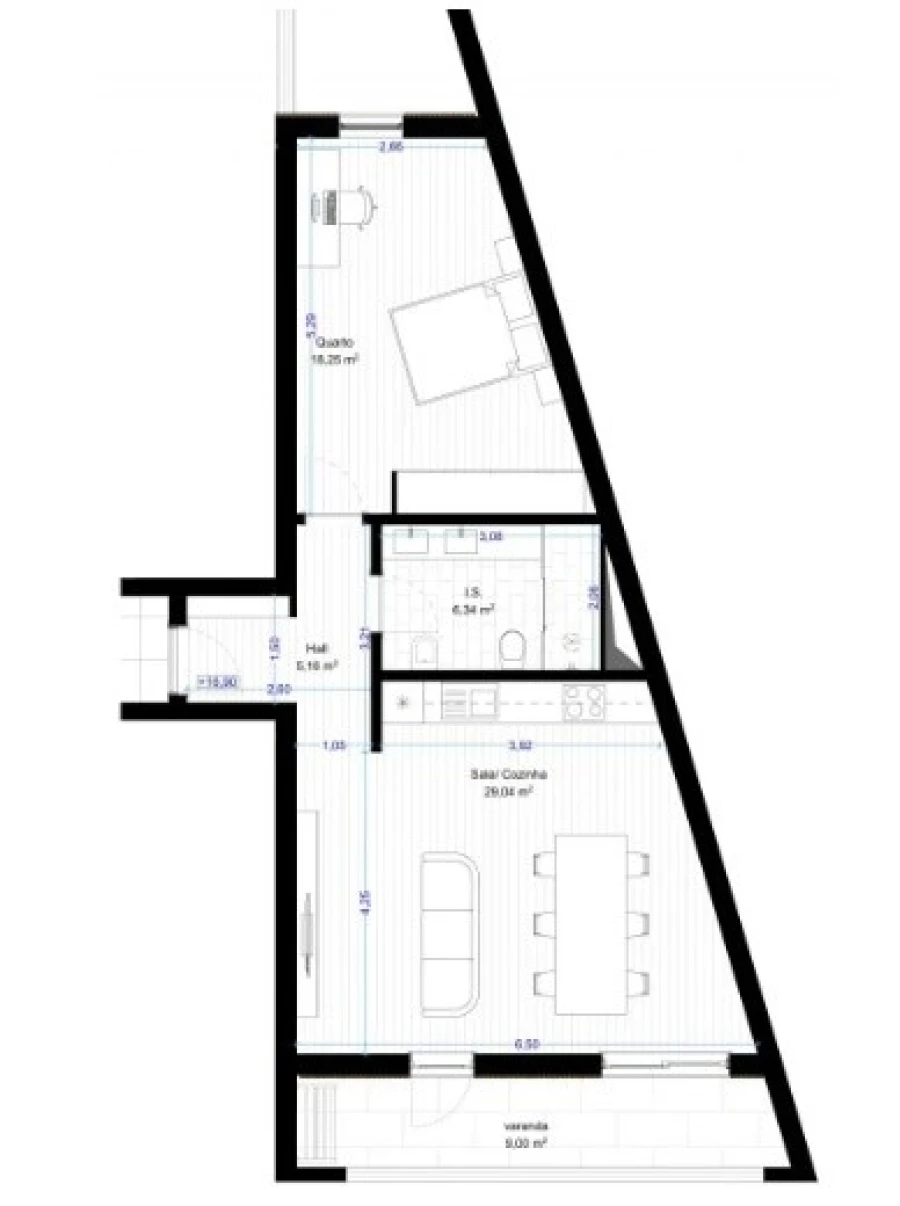 Apartamento T1 para Venda em Portimão Planta 3