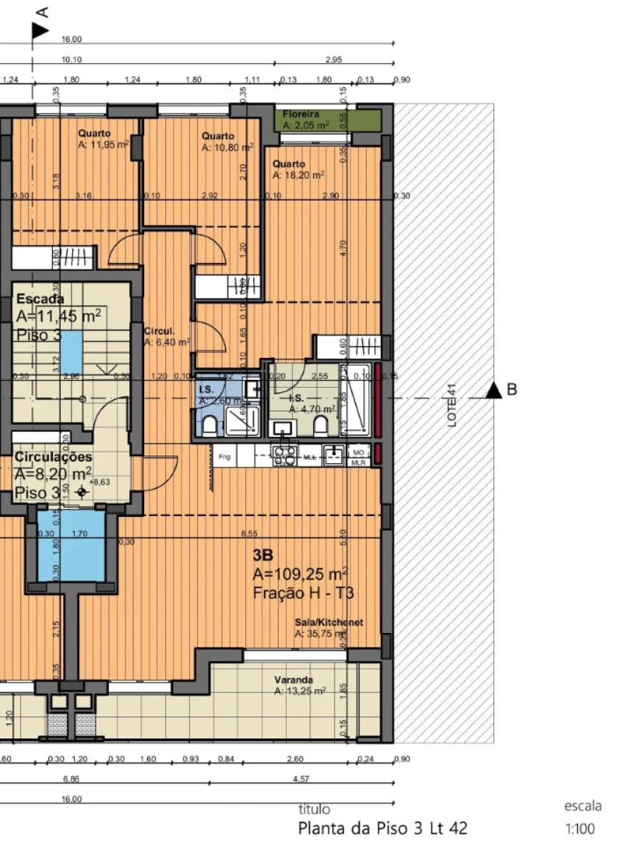 Apartamento T3 para Venda em Montijo e Afonsoeiro Planta 1