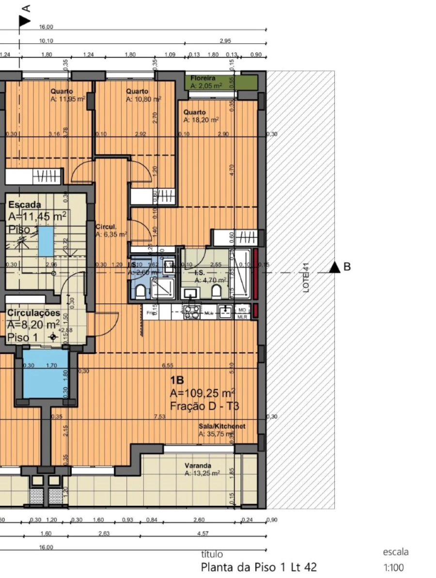 Apartamento T3 para Venda em Montijo e Afonsoeiro Planta 1