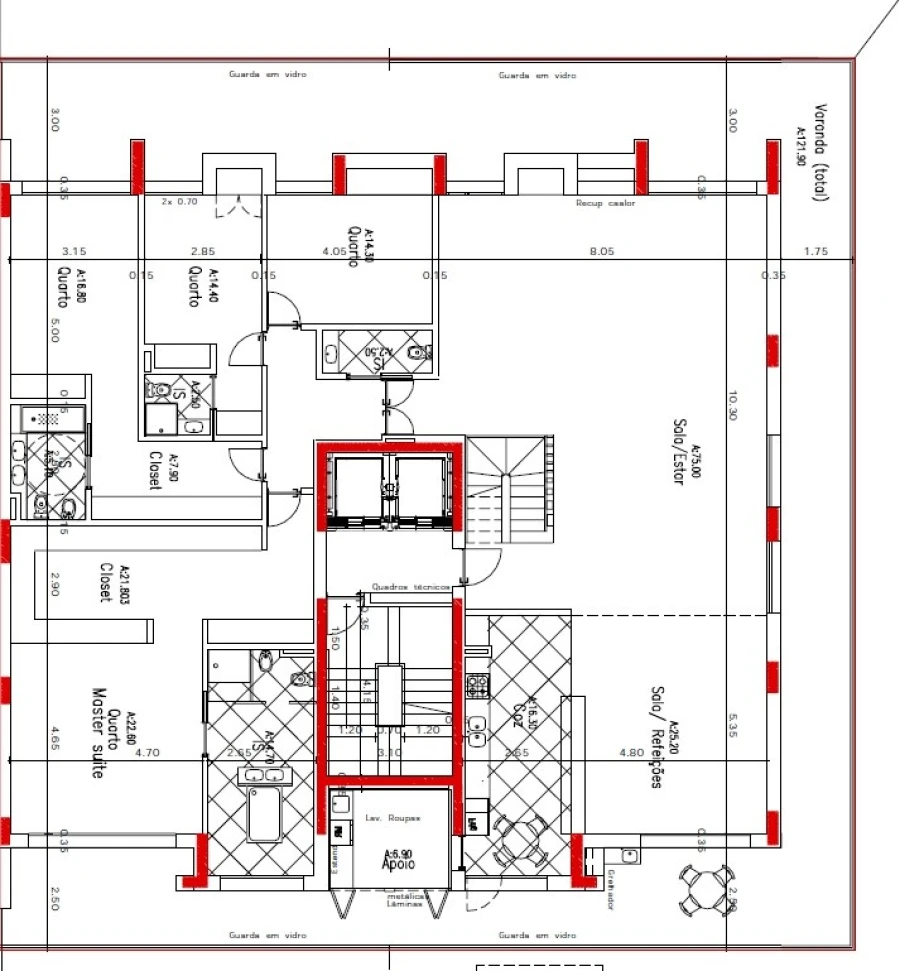 Apartamento T3 para Venda em Montijo e Afonsoeiro Planta 1